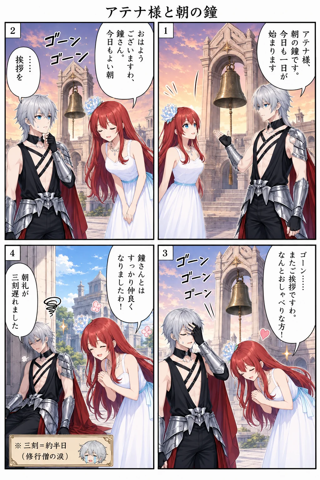 アテナ様と朝の鐘
