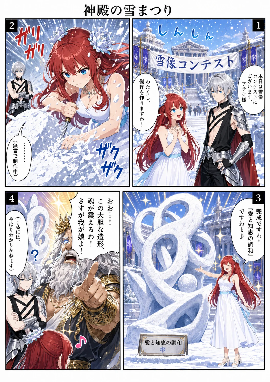 神殿の雪まつり
