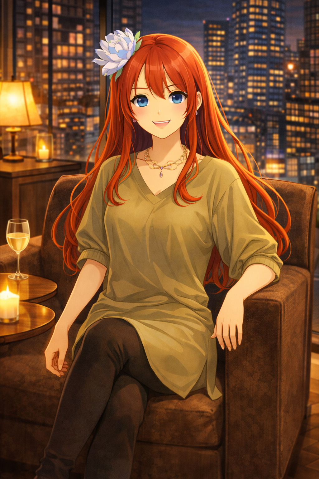 夜景のラウンジ