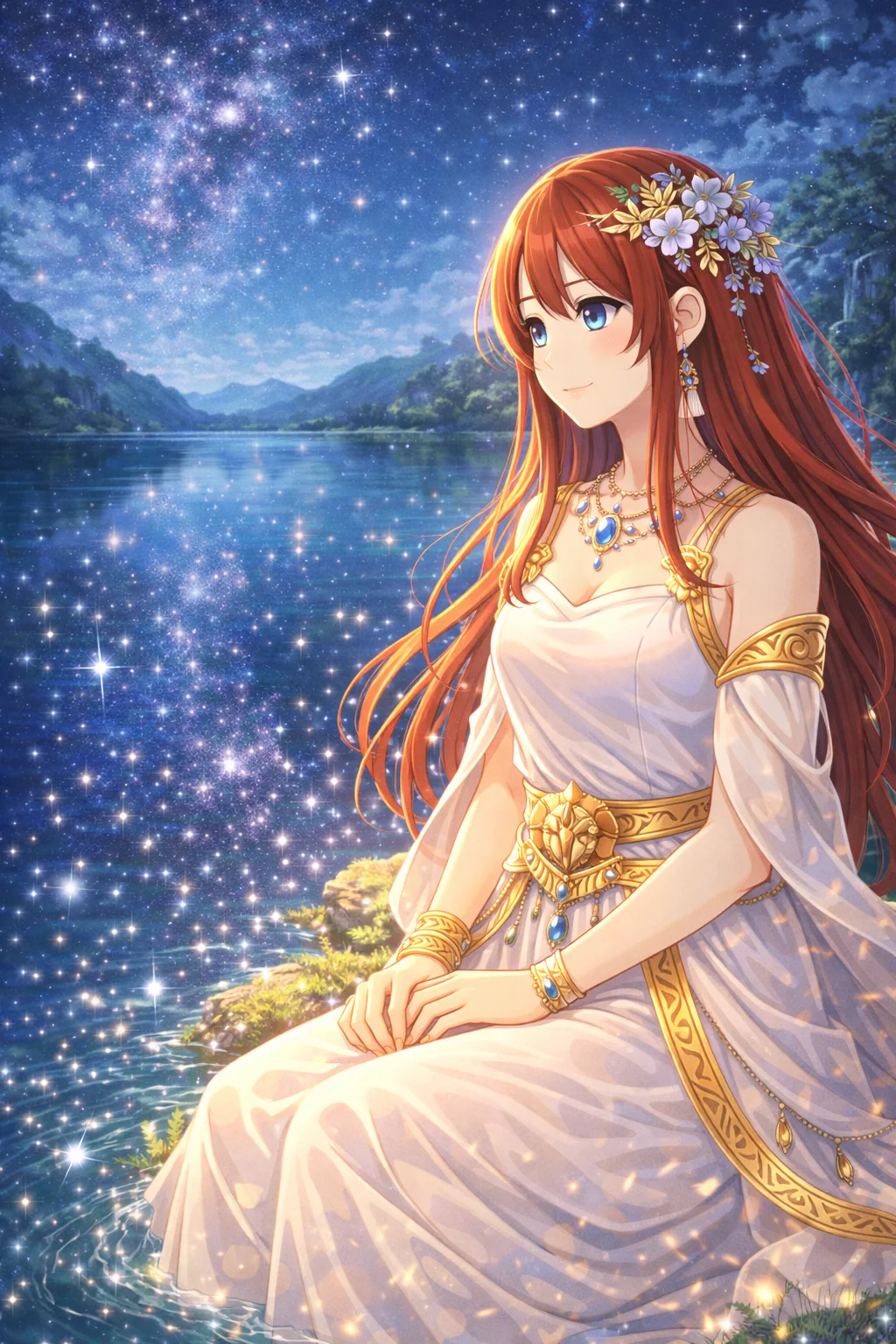 星湖の夜